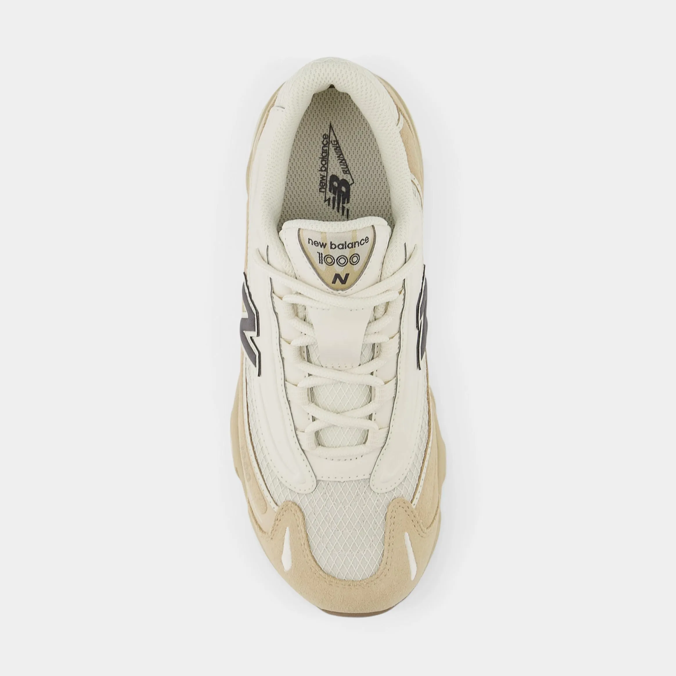 1000 Grade School Running Shoes (Beige/White)