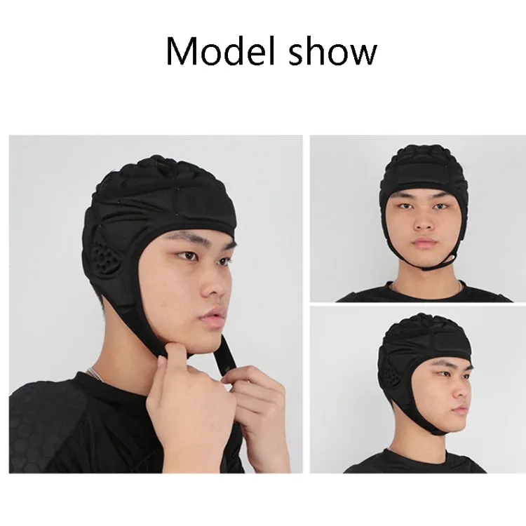 1933 Soft Football Helmet Sport Roller Skating Protective Cap(White Blue)