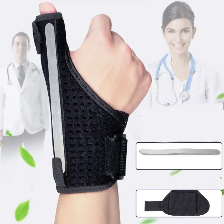 2 PCS Wrist Brace Sprain Fracture Tenosynovitis Thumb Steel Bar Support, Size: Free Size, Specification: Left Hand