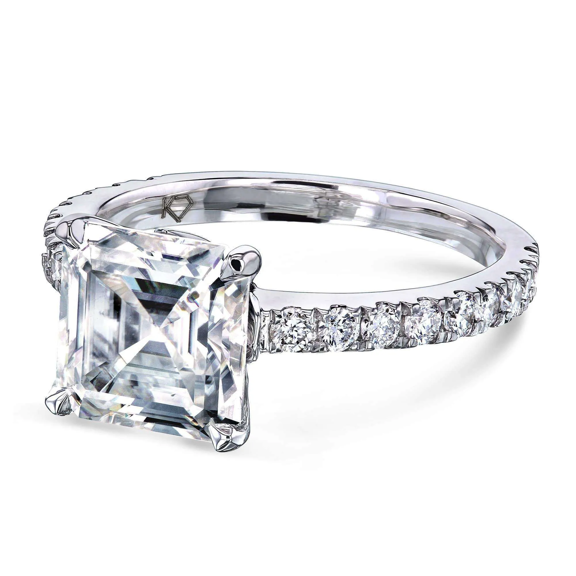 2.2ct Asscher Moissanite Ring