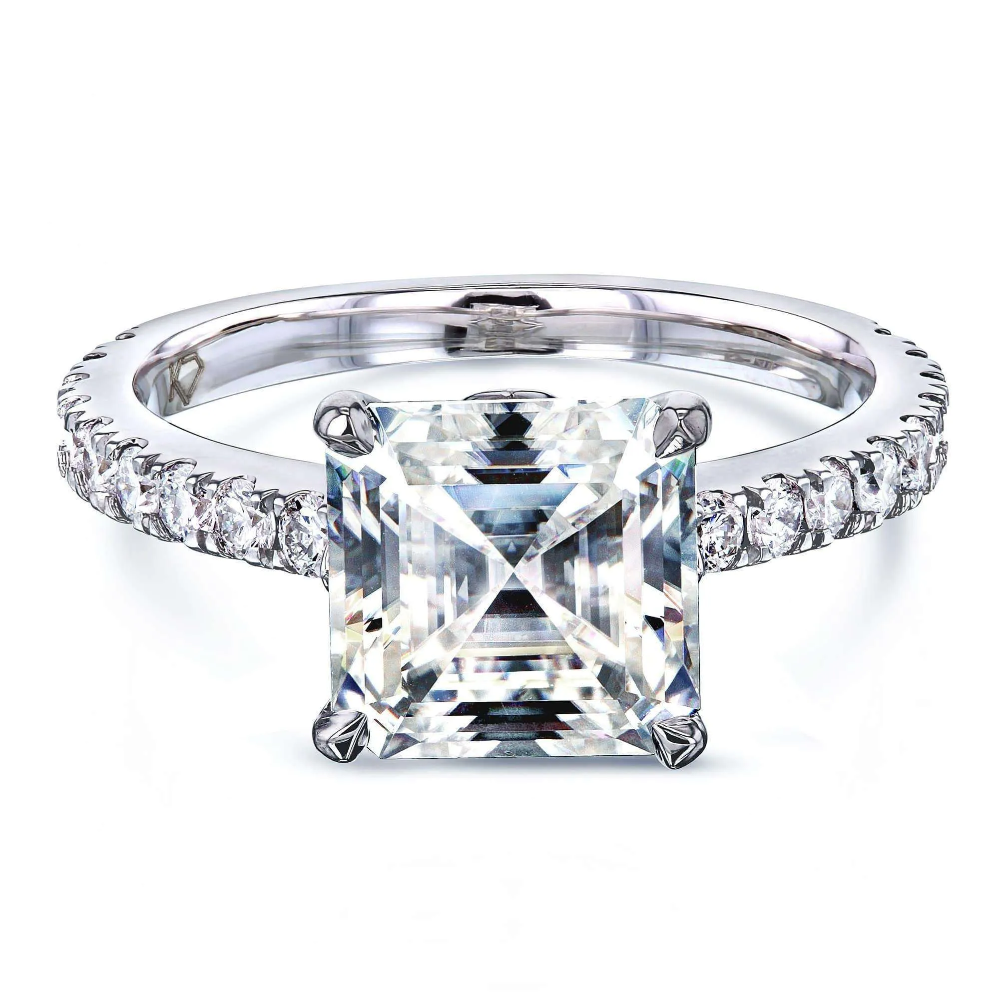2.2ct Asscher Moissanite Ring