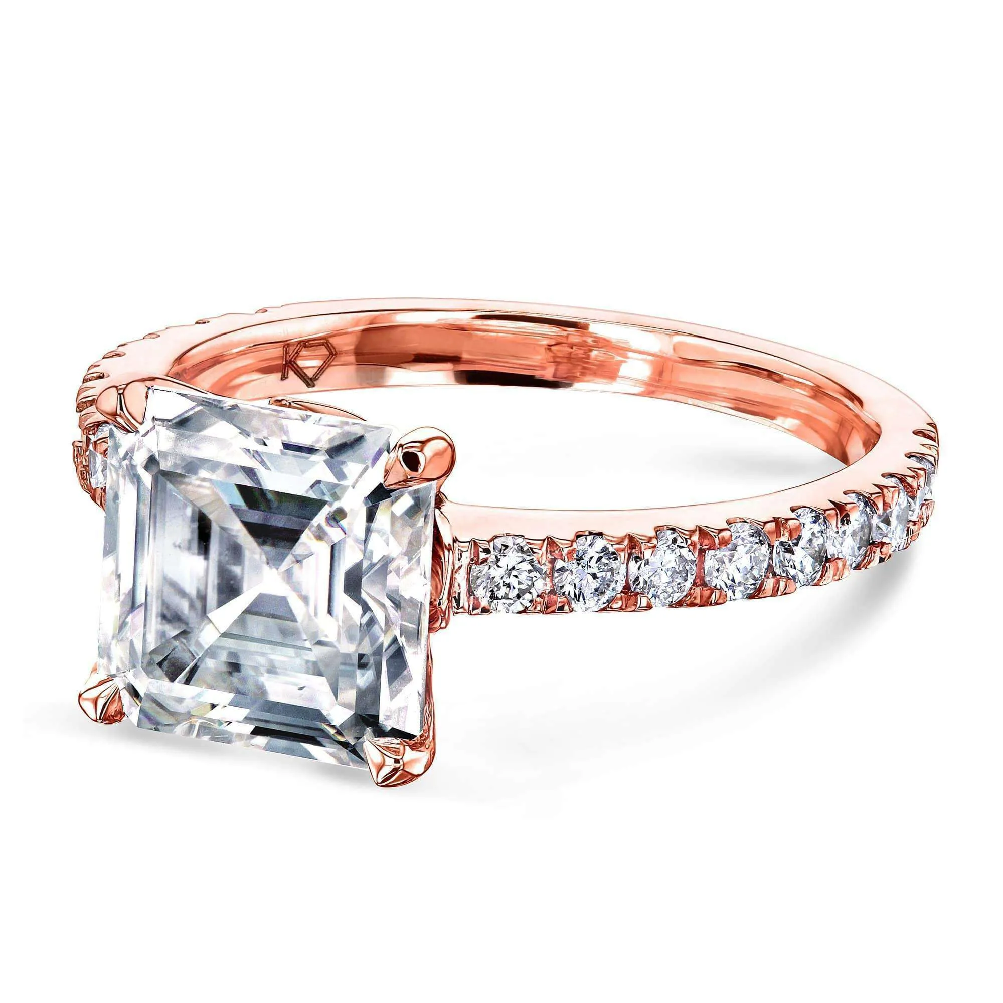 2.2ct Asscher Moissanite Ring