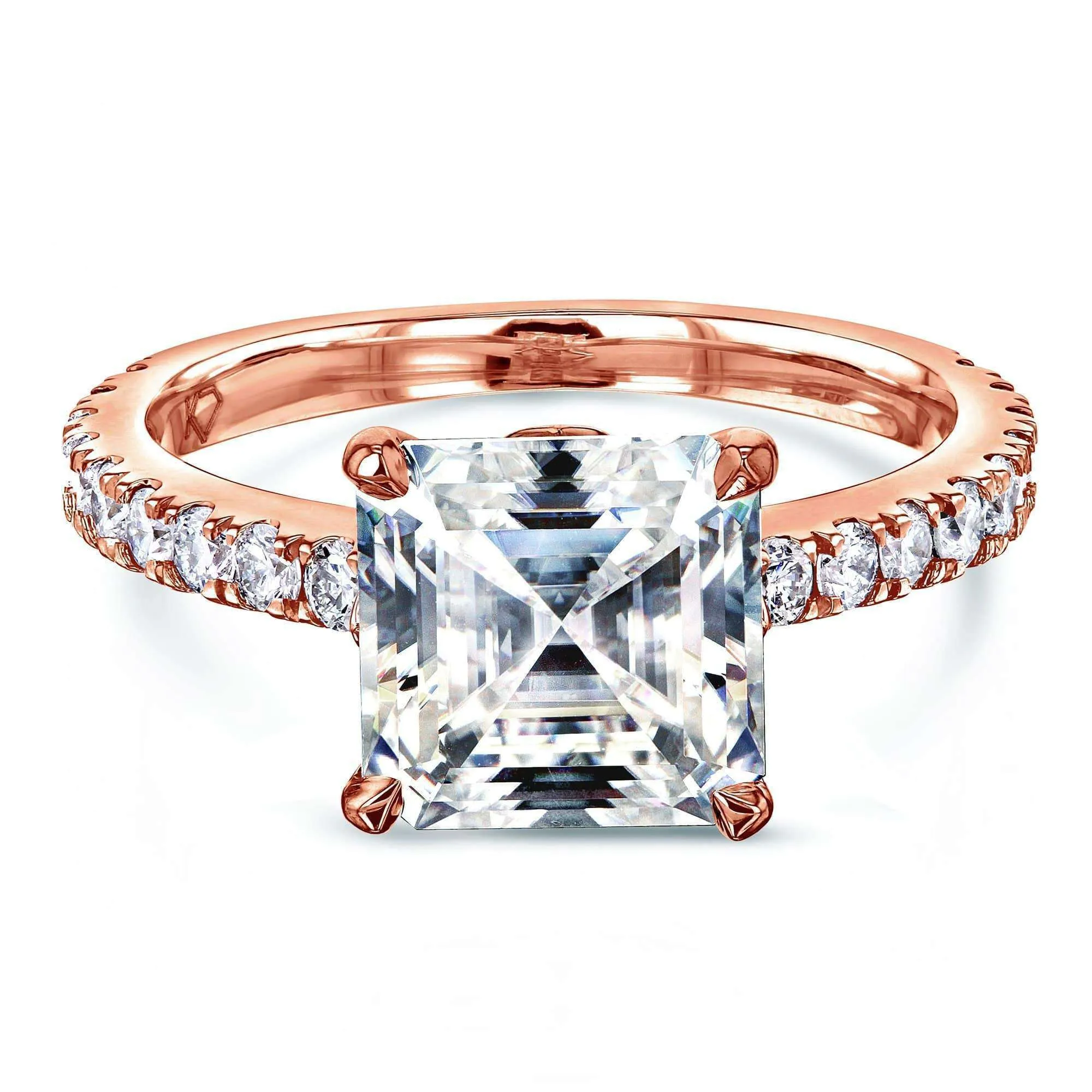 2.2ct Asscher Moissanite Ring