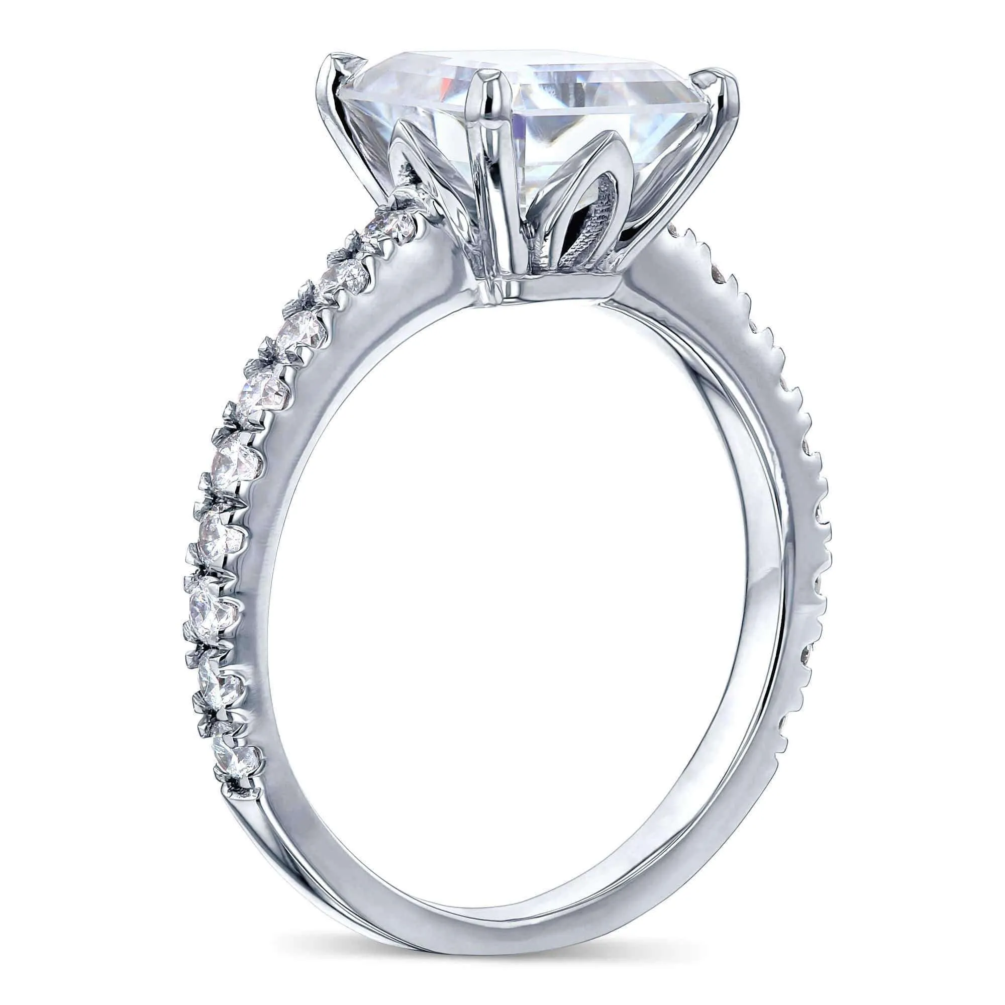 2.2ct Asscher Moissanite Ring