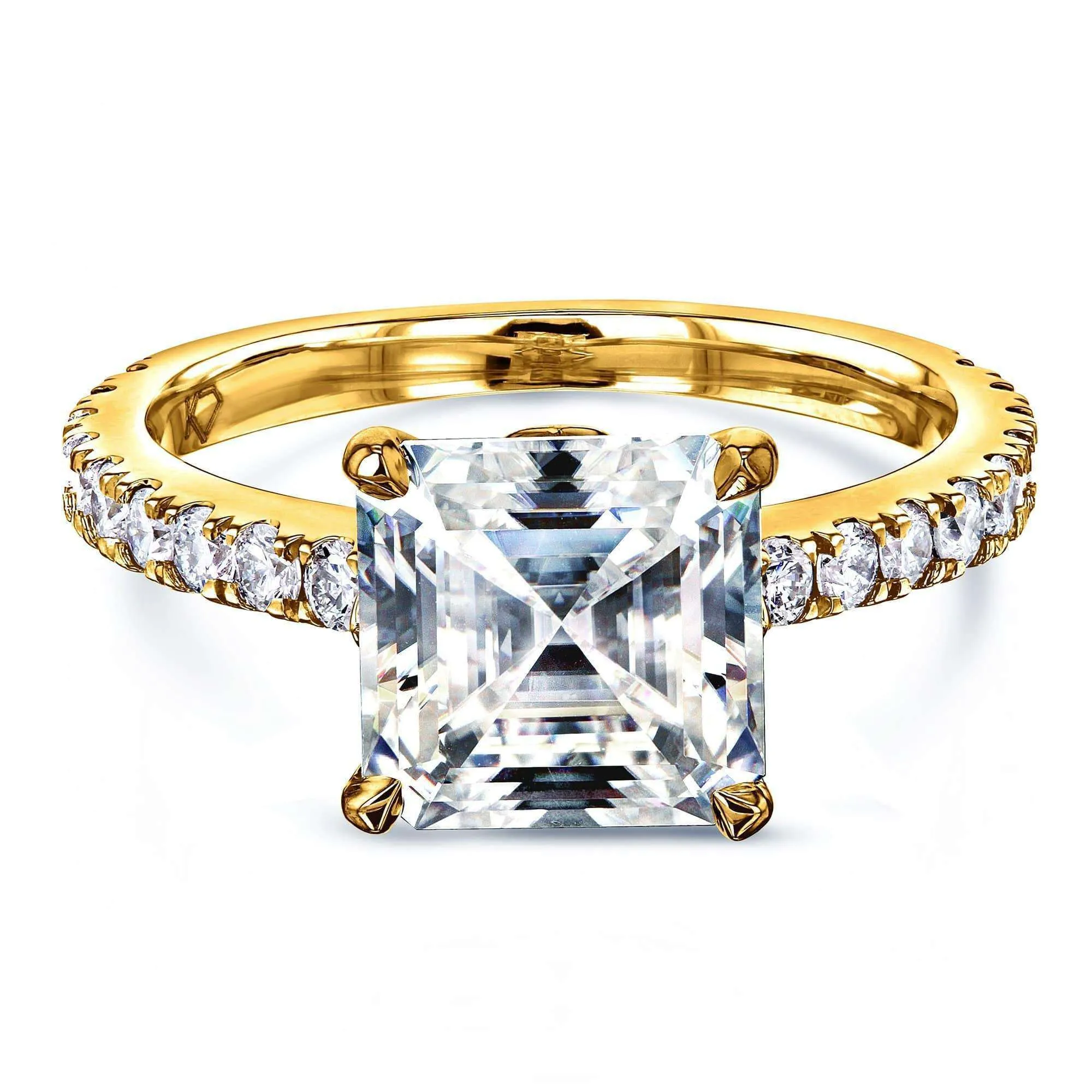 2.2ct Asscher Moissanite Ring