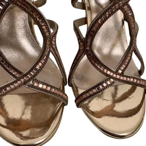 ALDO Rosegold 'ASTEICIA' Strappy Sequins Heels | Pre loved |