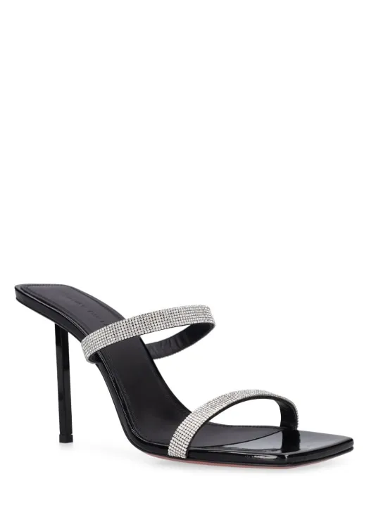 Amina Muaddi   95mm Rih patent leather sandals 