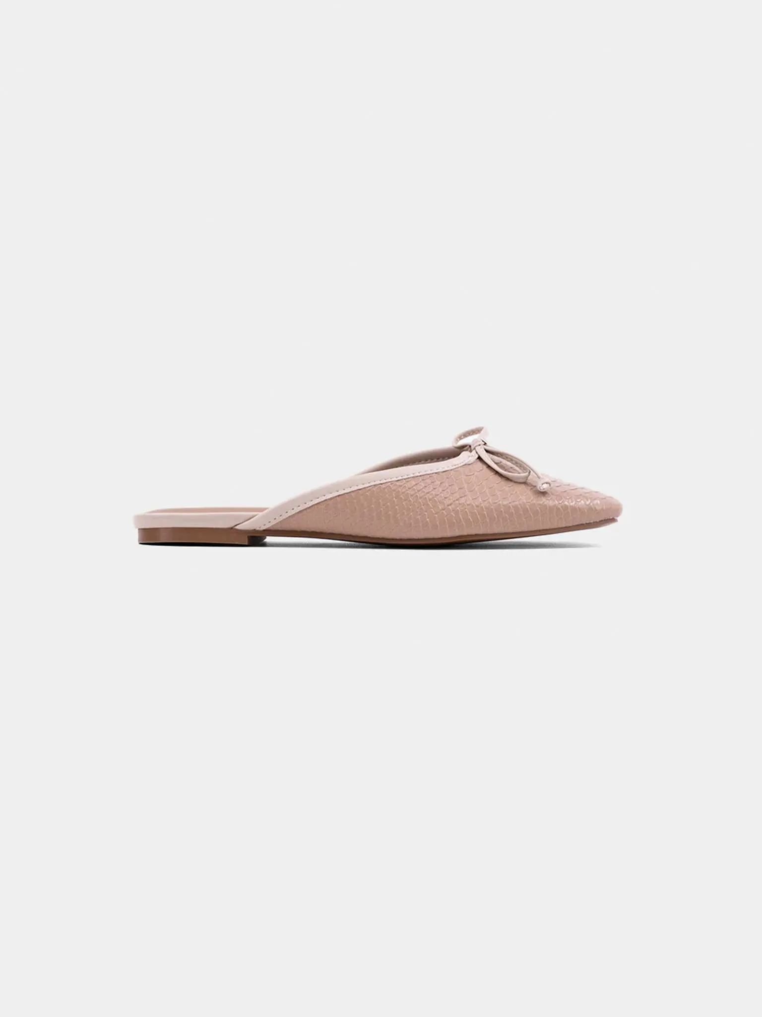 Andrea Mule in Nude Snake Print