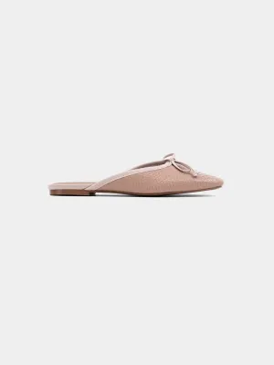 Andrea Mule in Nude Snake Print