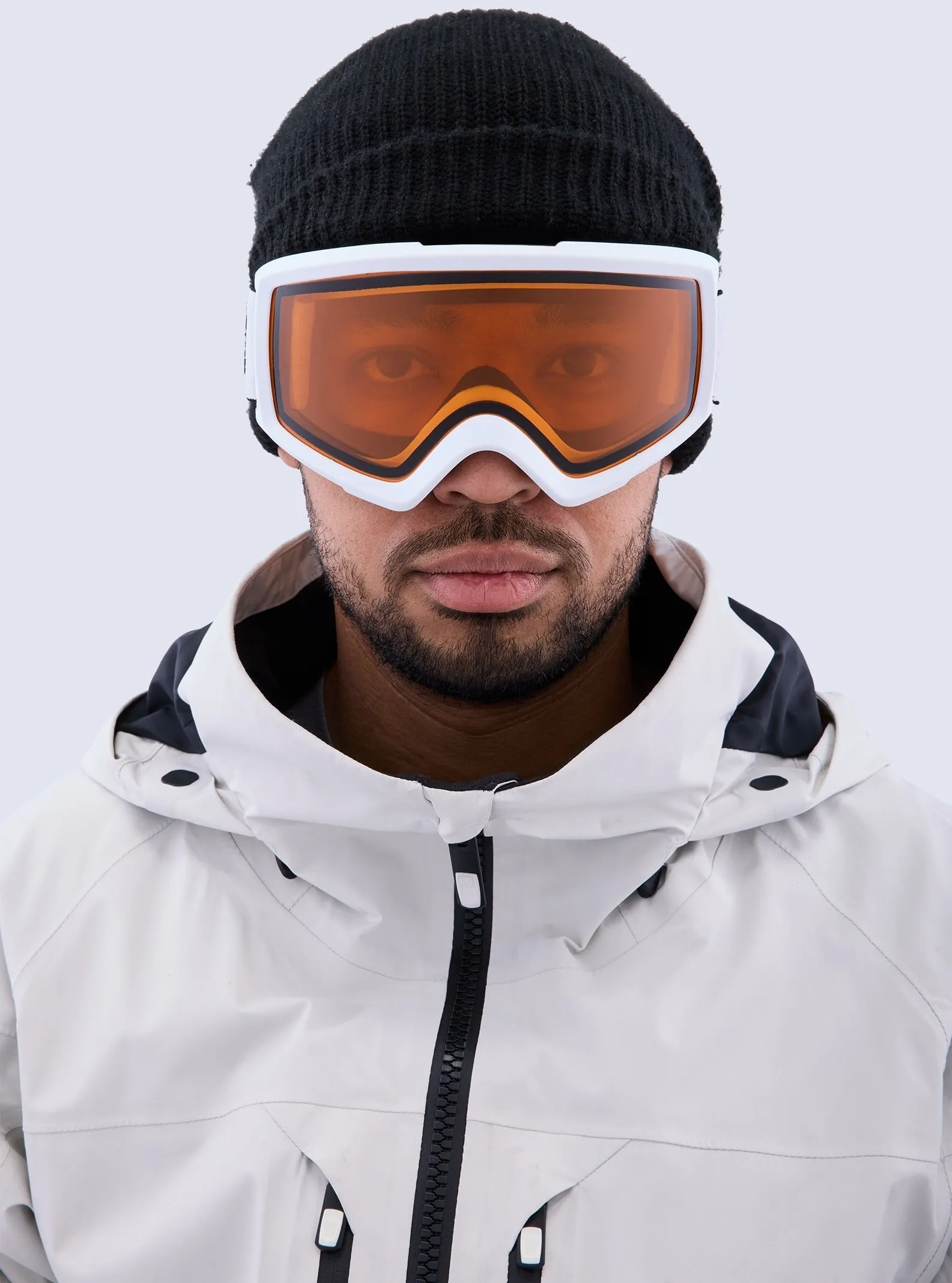 Anon Helix 2.0 Goggles Non-Mirror - White/Amber 2024