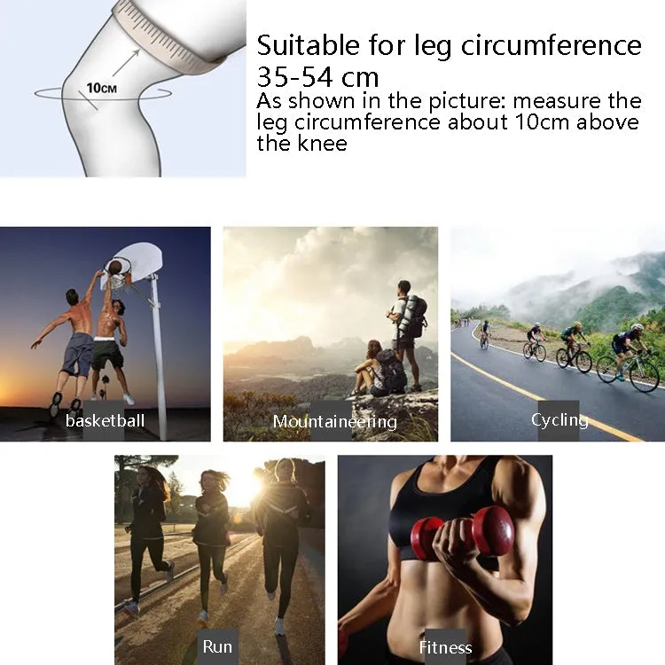 AOLIKES HX-7909 Tie Spring Support Silicone Knee Pad Mountaineering Riding Running Basketball Sweat-Absorbent Breathable Knee Pad(Black Gray)