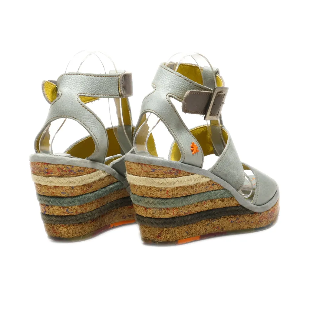 Art Wedge Shoes Suede Grey Colour For Women