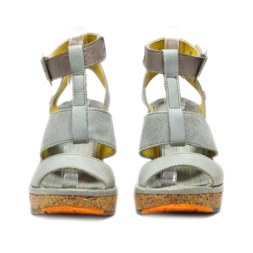 Art Wedge Shoes Suede Grey Colour For Women