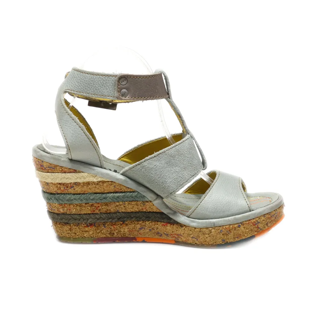 Art Wedge Shoes Suede Grey Colour For Women
