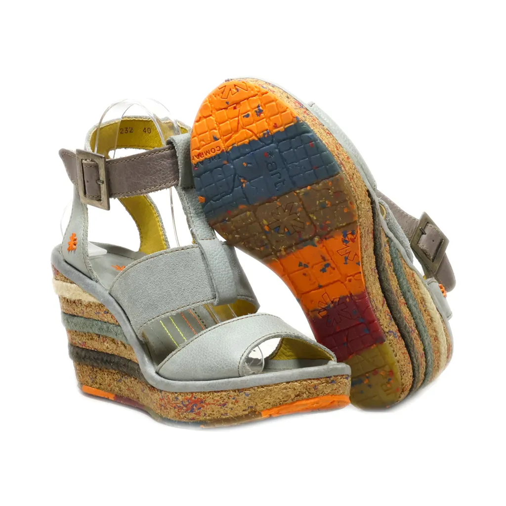 Art Wedge Shoes Suede Grey Colour For Women
