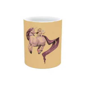 Baby Cupid and Horse Metallic Mug (Silver / Gold)
