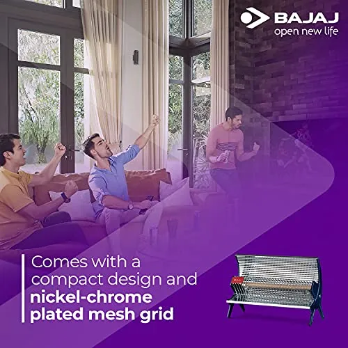 Bajaj Flashy 1000 Watts Radiant Room Heater (Steel)