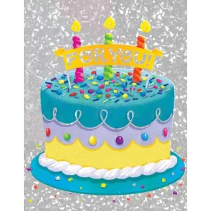Birthday Cake Foil Gift Enclosure