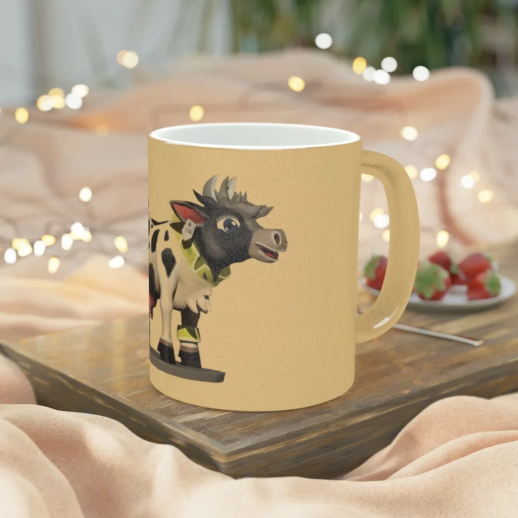 Black Cow Metallic Mug (Silver / Gold)