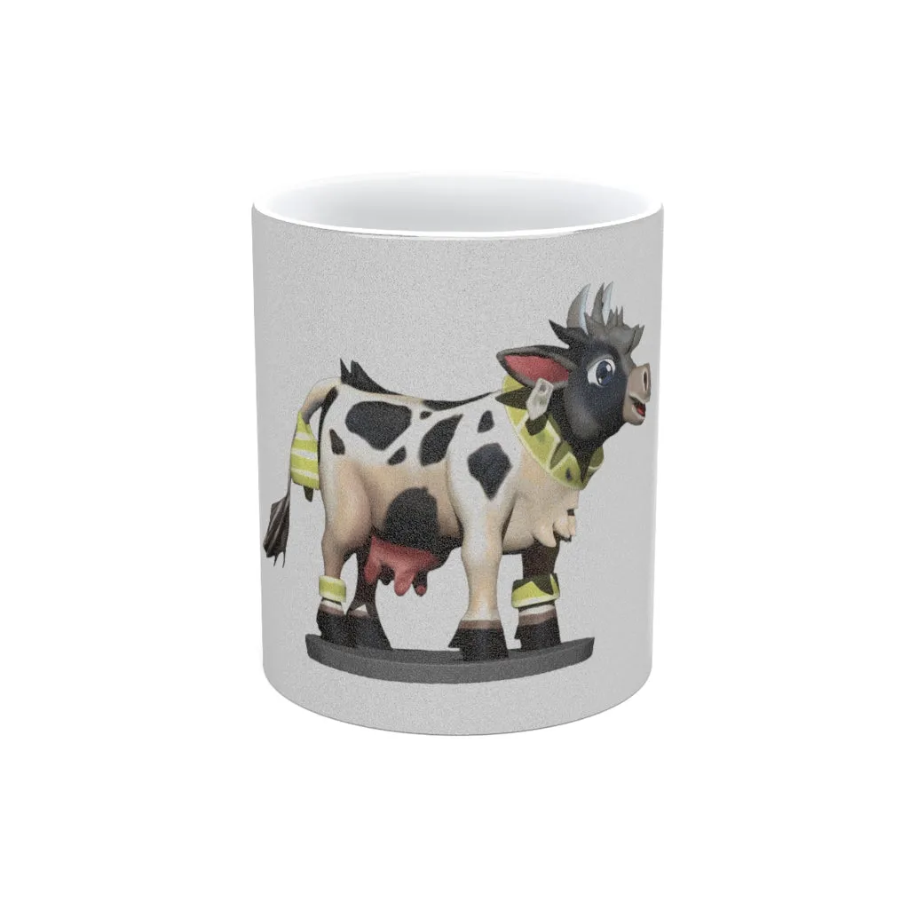 Black Cow Metallic Mug (Silver / Gold)