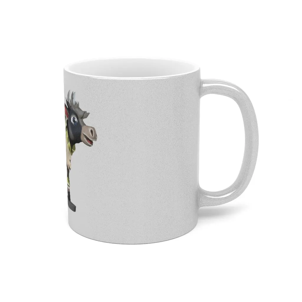 Black Cow Metallic Mug (Silver / Gold)