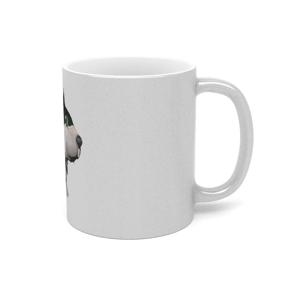 Black Dog Metallic Mug (Silver / Gold)