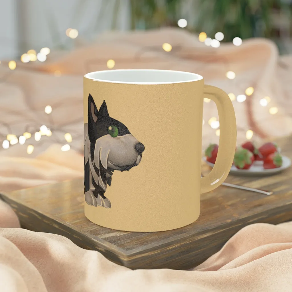 Black Dog Metallic Mug (Silver / Gold)