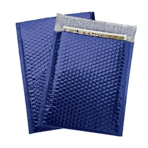 Blue	 Metallic Color Bubble Mailer - 	9 X 11.5	 - 	100	/CS