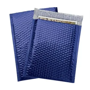 Blue	 Metallic Color Bubble Mailer - 	9 X 11.5	 - 	100	/CS