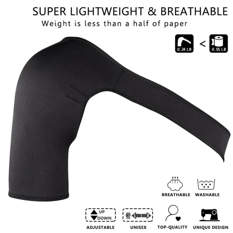 Breathable Adjustable Shoulder Support Brace Unisex Sport Compression Brace Strap Wrap Shoulder Belt, Size:Right Shoulder