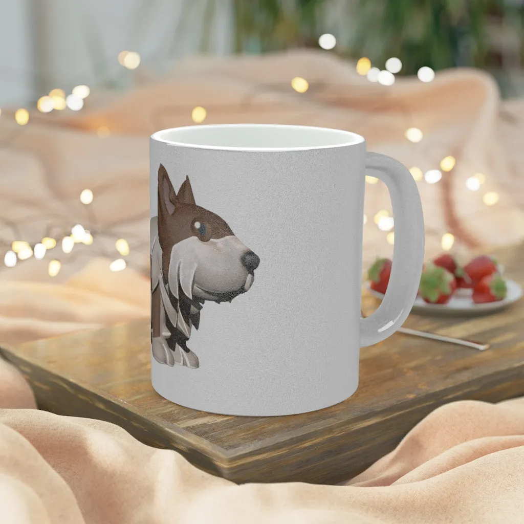 Brown Dog Metallic Mug (Silver / Gold)
