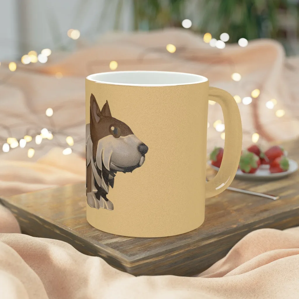 Brown Dog Metallic Mug (Silver / Gold)