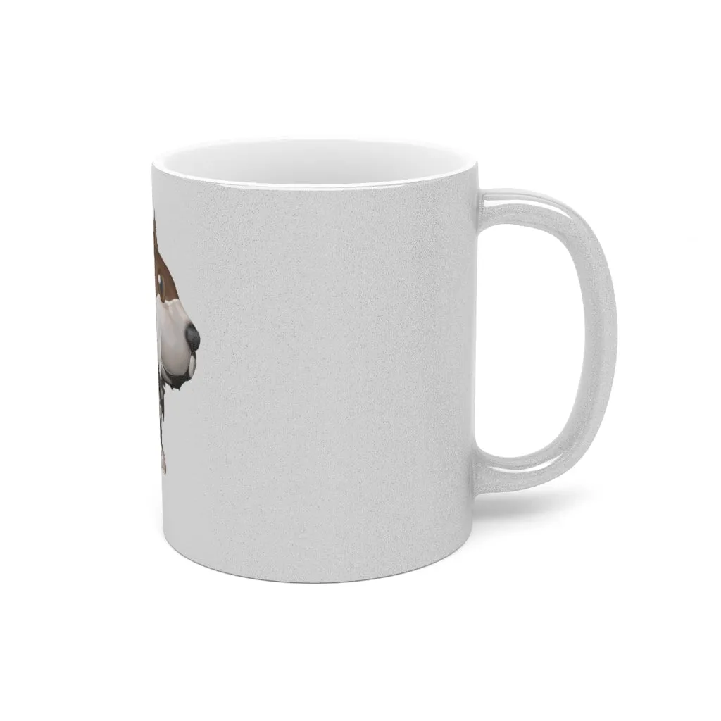 Brown Dog Metallic Mug (Silver / Gold)