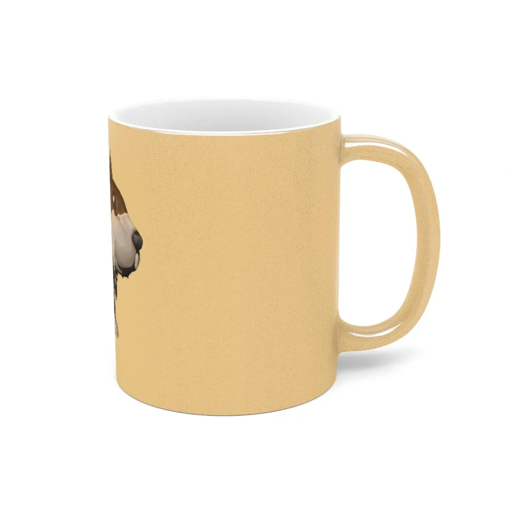 Brown Dog Metallic Mug (Silver / Gold)