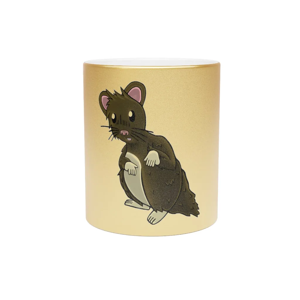 Brown Hamster Metallic Mug (Silver\Gold)