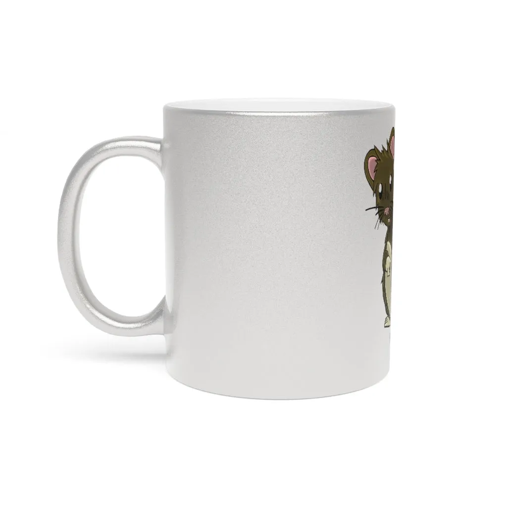 Brown Hamster Metallic Mug (Silver\Gold)