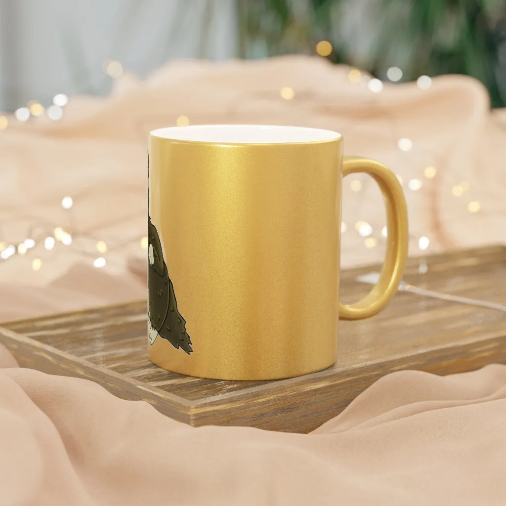 Brown Hamster Metallic Mug (Silver\Gold)