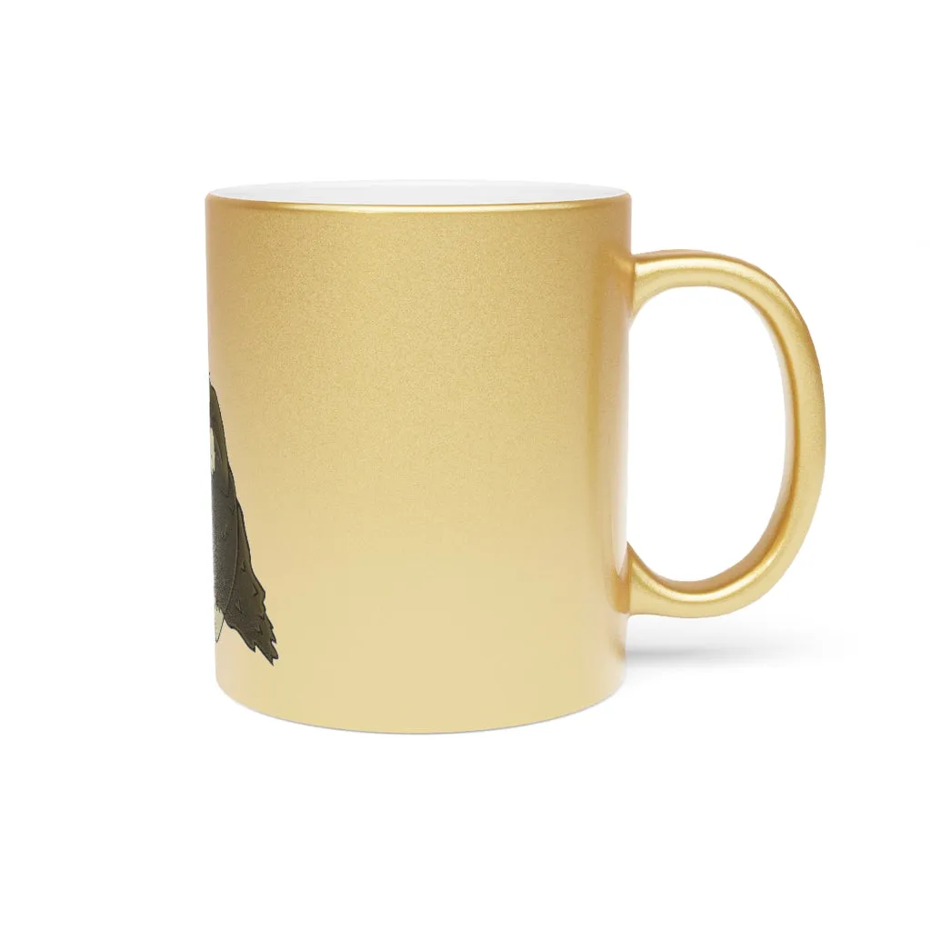 Brown Hamster Metallic Mug (Silver\Gold)