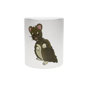 Brown Hamster Metallic Mug (Silver\Gold)