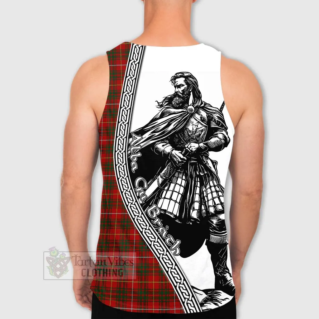Bruce Tartan Clan Crest Men's Tank Top with Highlander Warrior Celtic Style