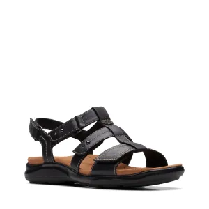 Clarks Women's Kitly Step Back Strap Sandal - Black