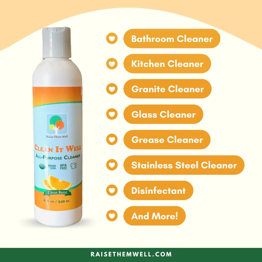 Clean It Well - 8 oz. All-Purpose Cleaner Concentrate