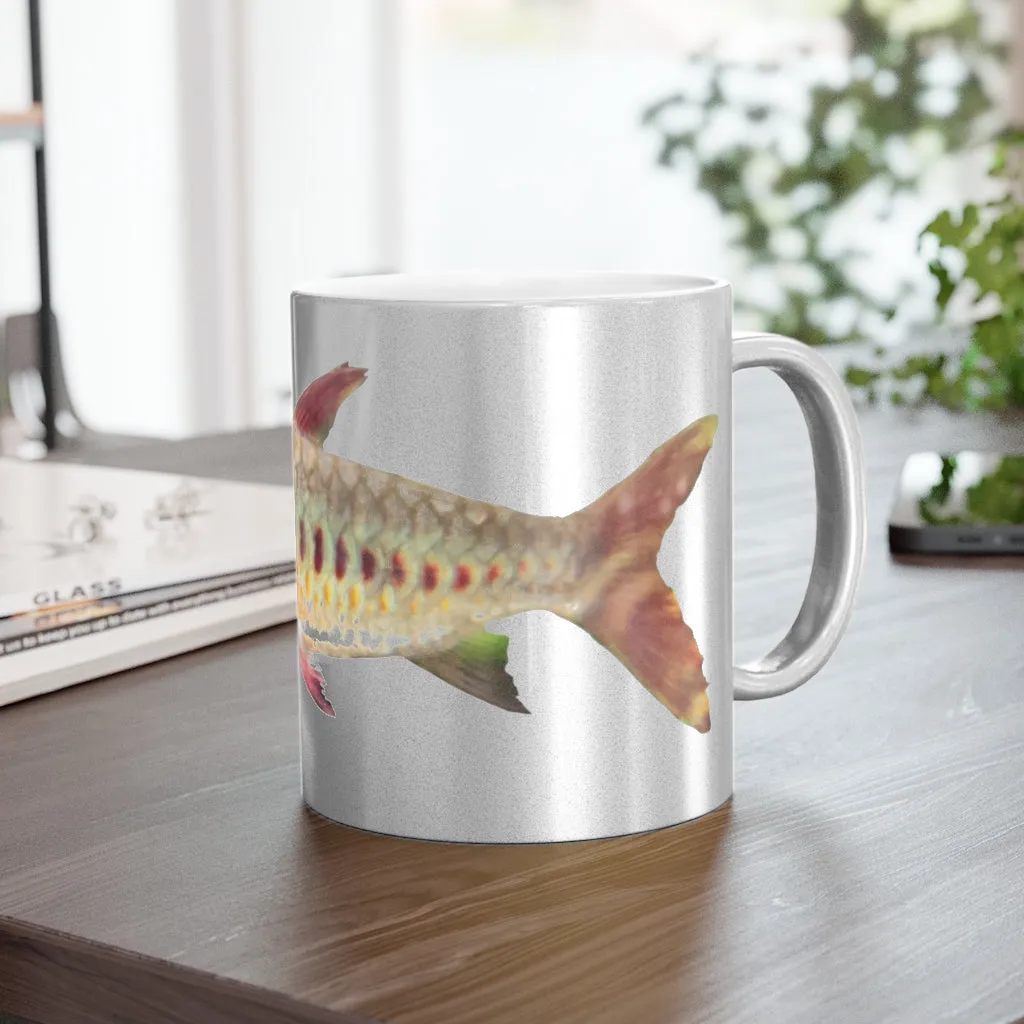 Colorful Fish Metallic Mug (Silver / Gold)