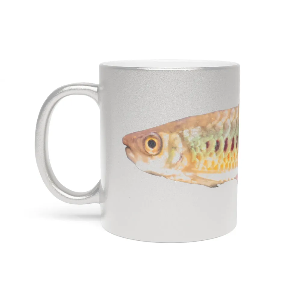 Colorful Fish Metallic Mug (Silver / Gold)