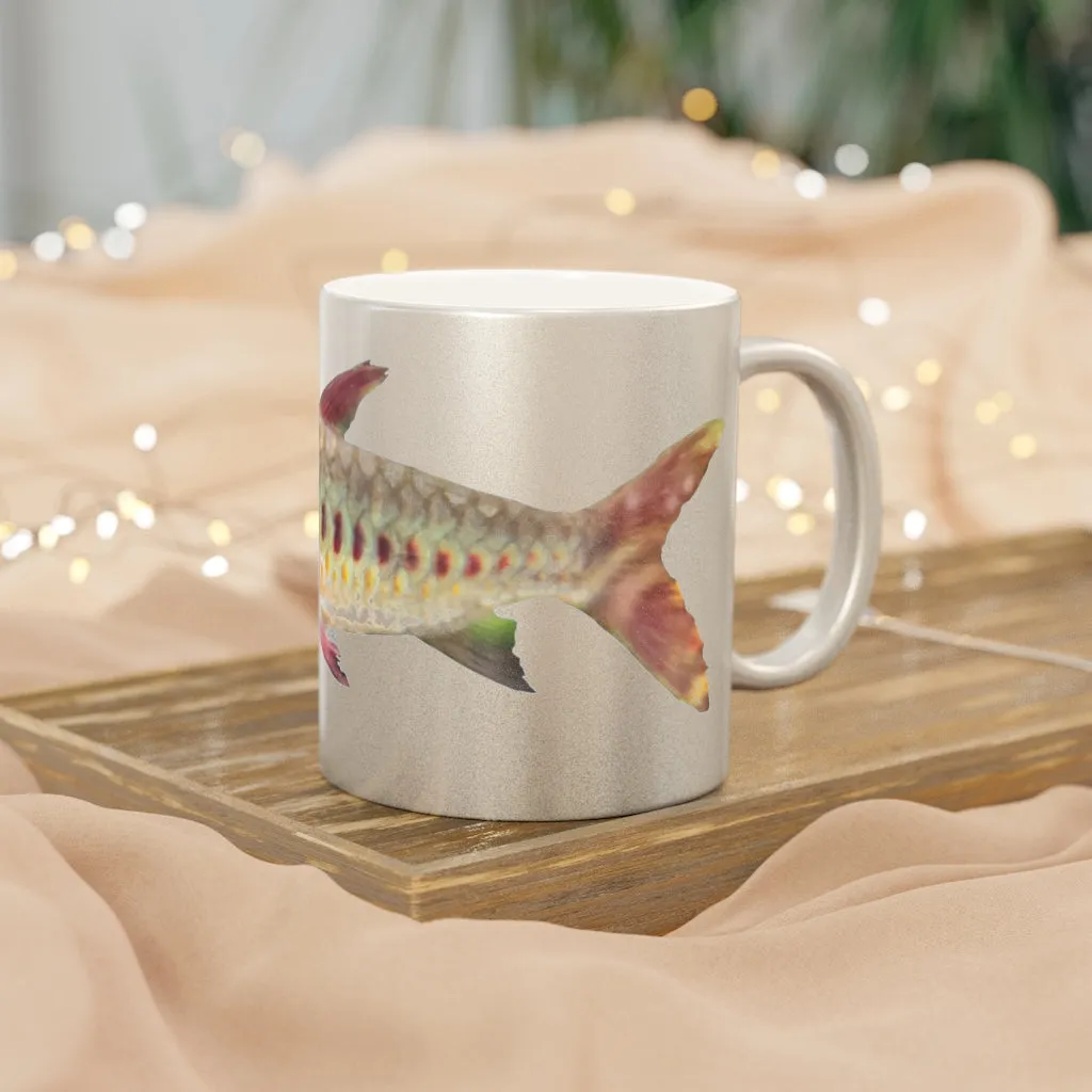 Colorful Fish Metallic Mug (Silver / Gold)