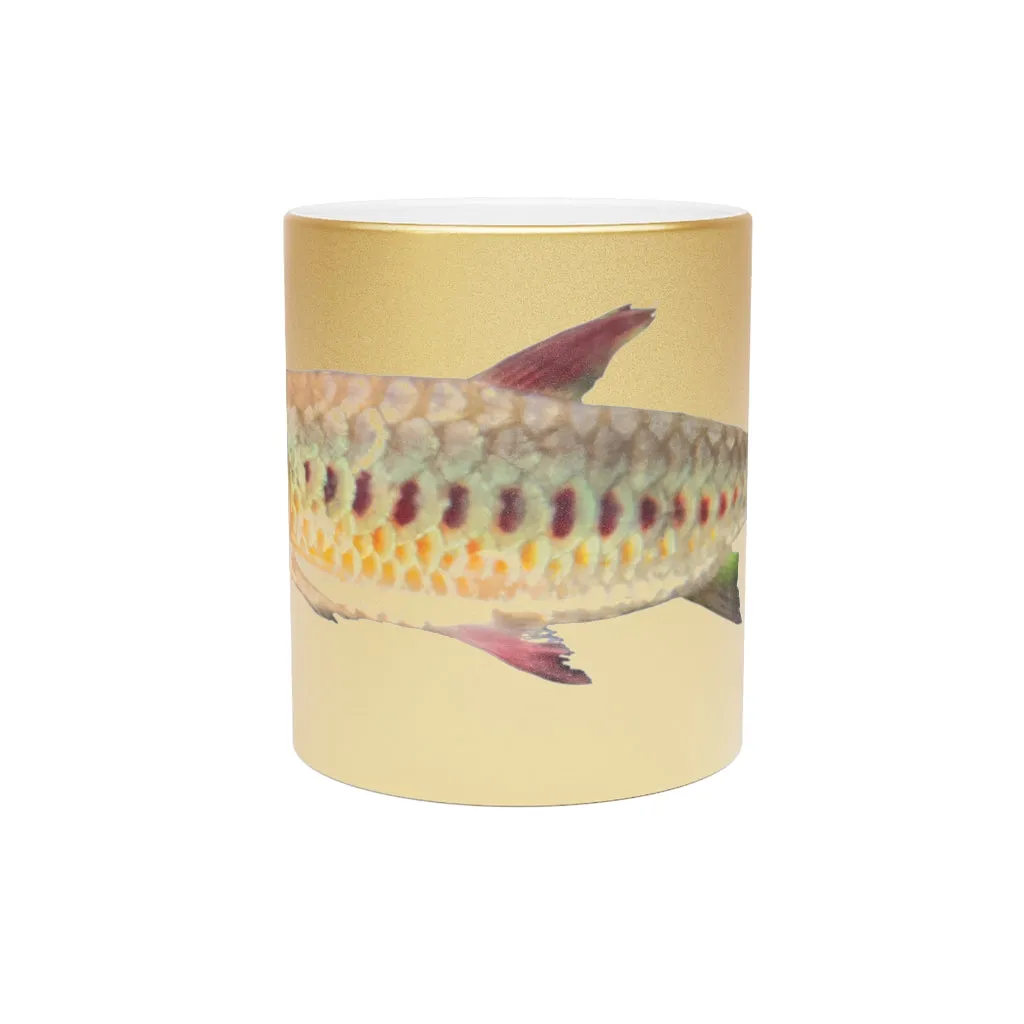 Colorful Fish Metallic Mug (Silver / Gold)
