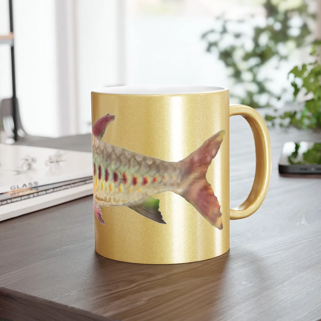 Colorful Fish Metallic Mug (Silver / Gold)