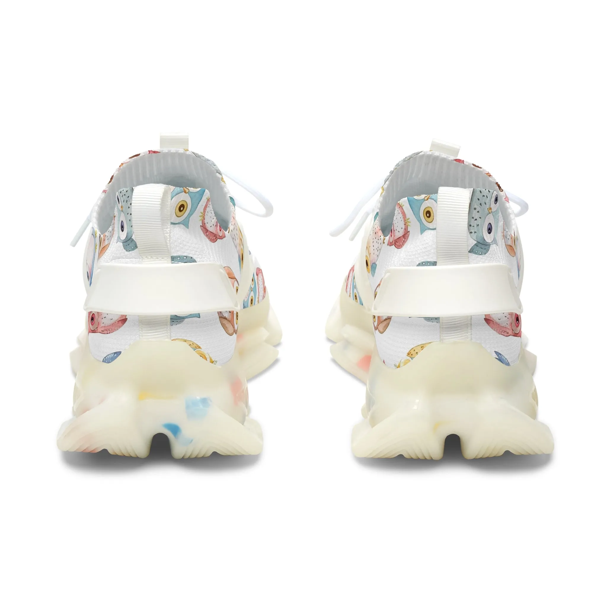 Colorful Owls Women's Mesh Sneakers