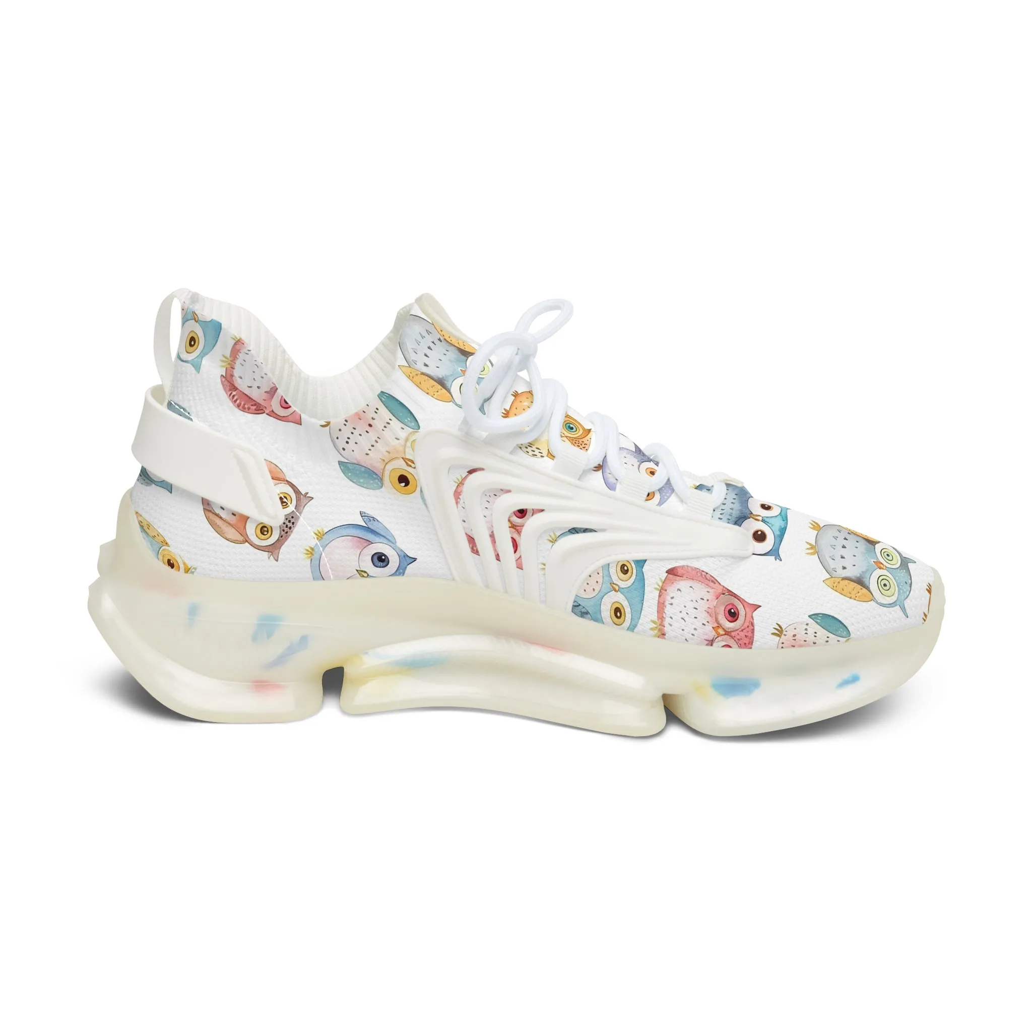 Colorful Owls Women's Mesh Sneakers
