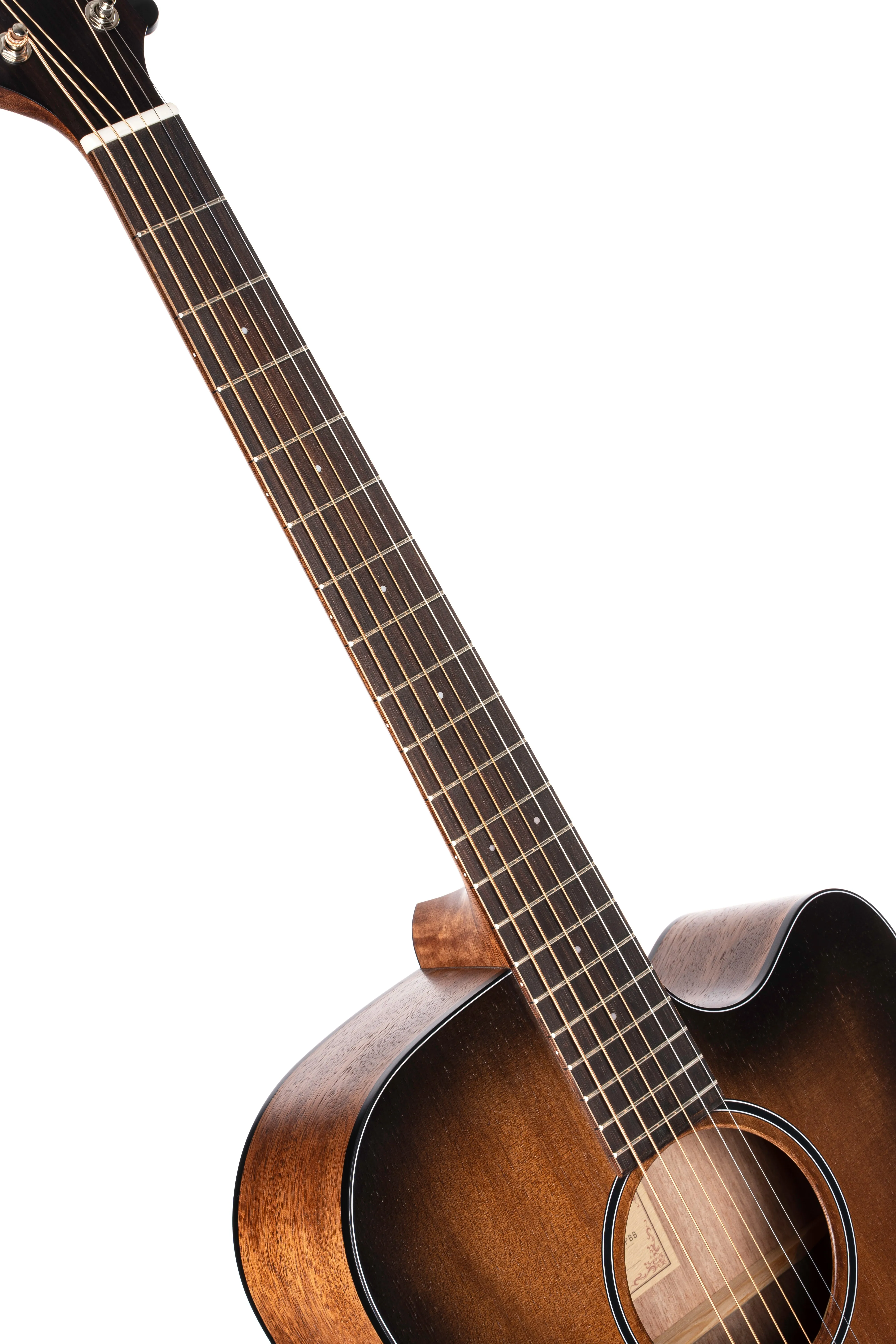 Cort COREDCOPBB Core-DC Series Dreadnought Cutaway Acoustic-Electric Guitar, Open Pore Black Burst With Case